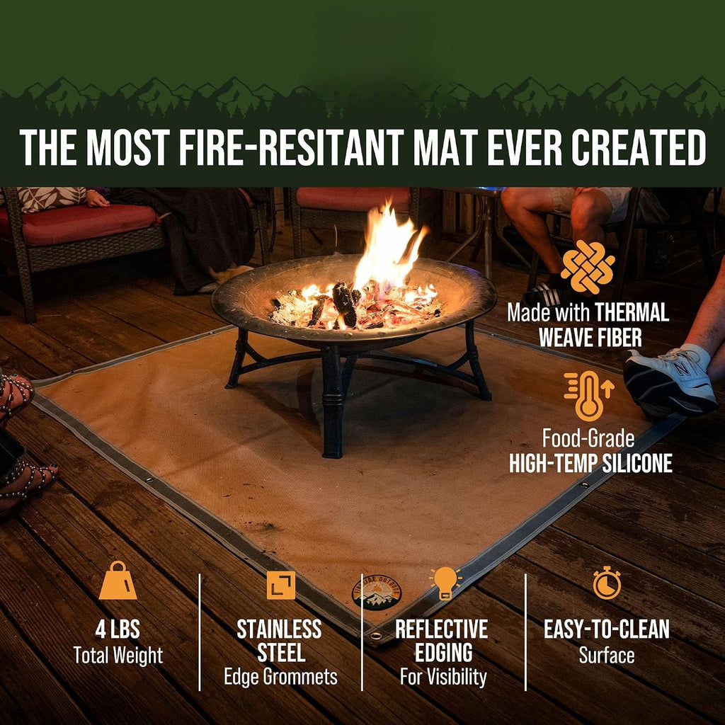 Outdoor 67"x60" Fire Pit Mat
