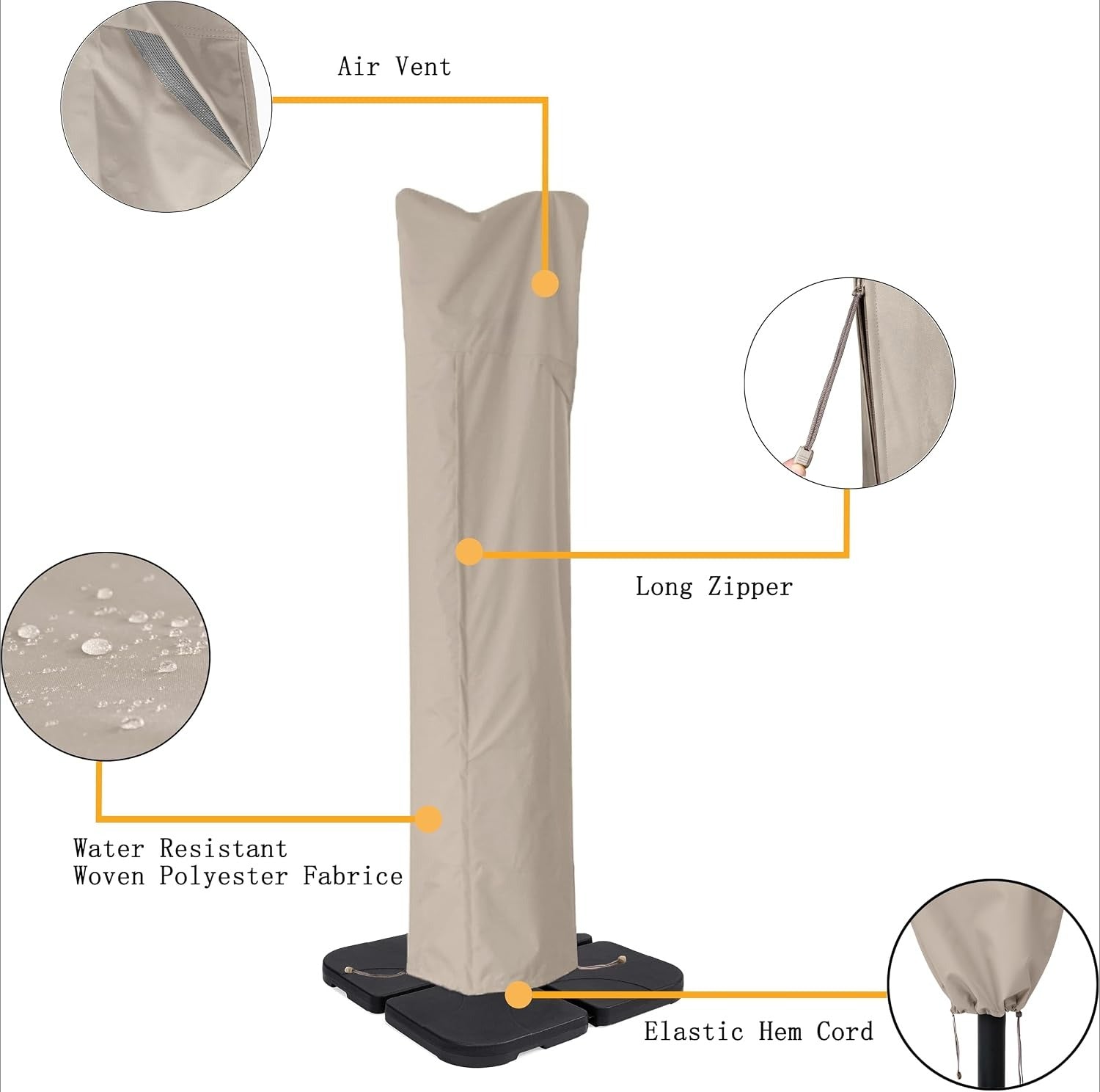 Patio Umbrella Cover Offset Parasol Cover