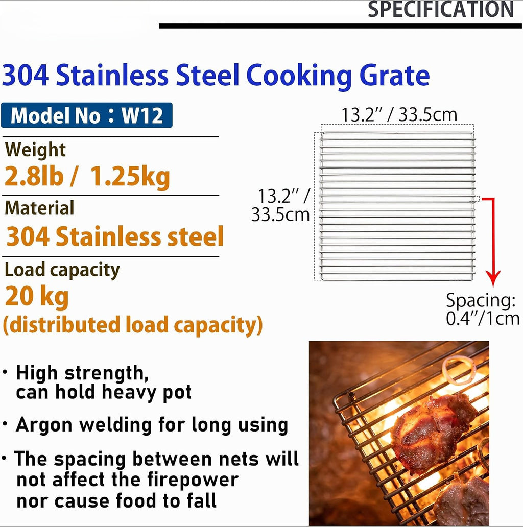 13" Stainless Steel Grill Grate