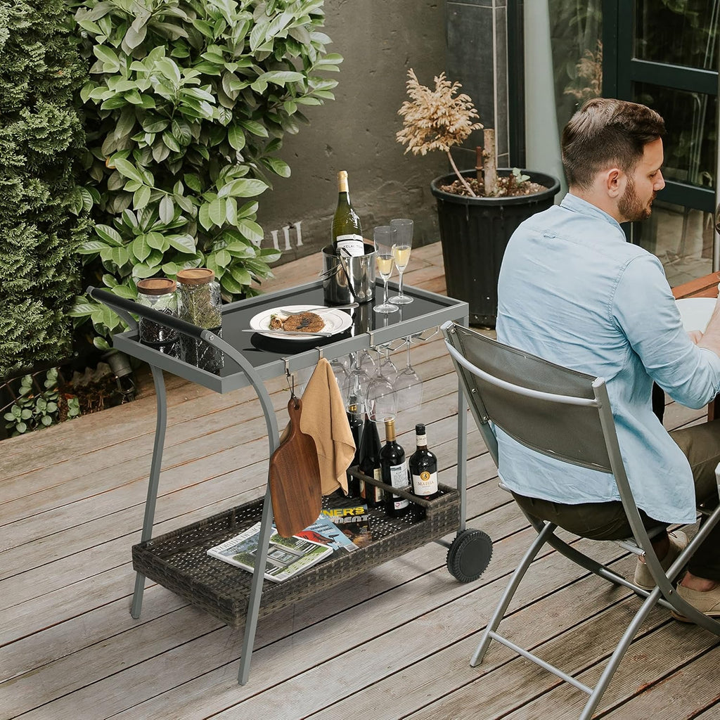 Outdoor Bar Table Gray