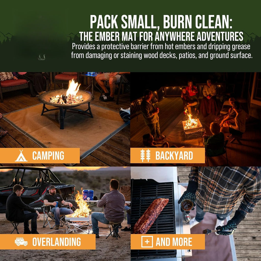 Outdoor 67"x60" Fire Pit Mat