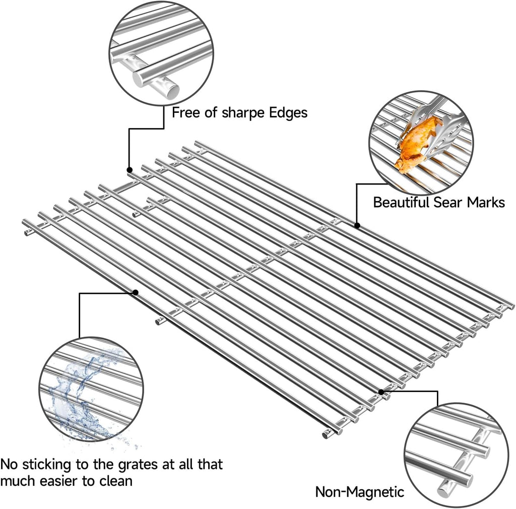 3Pcs 17''x23.1'' Stainless Steel Grill Grates