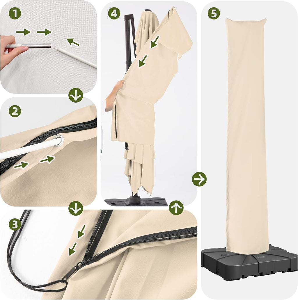 Patio Cantilever Umbrella Outdoor Waterproof Cover