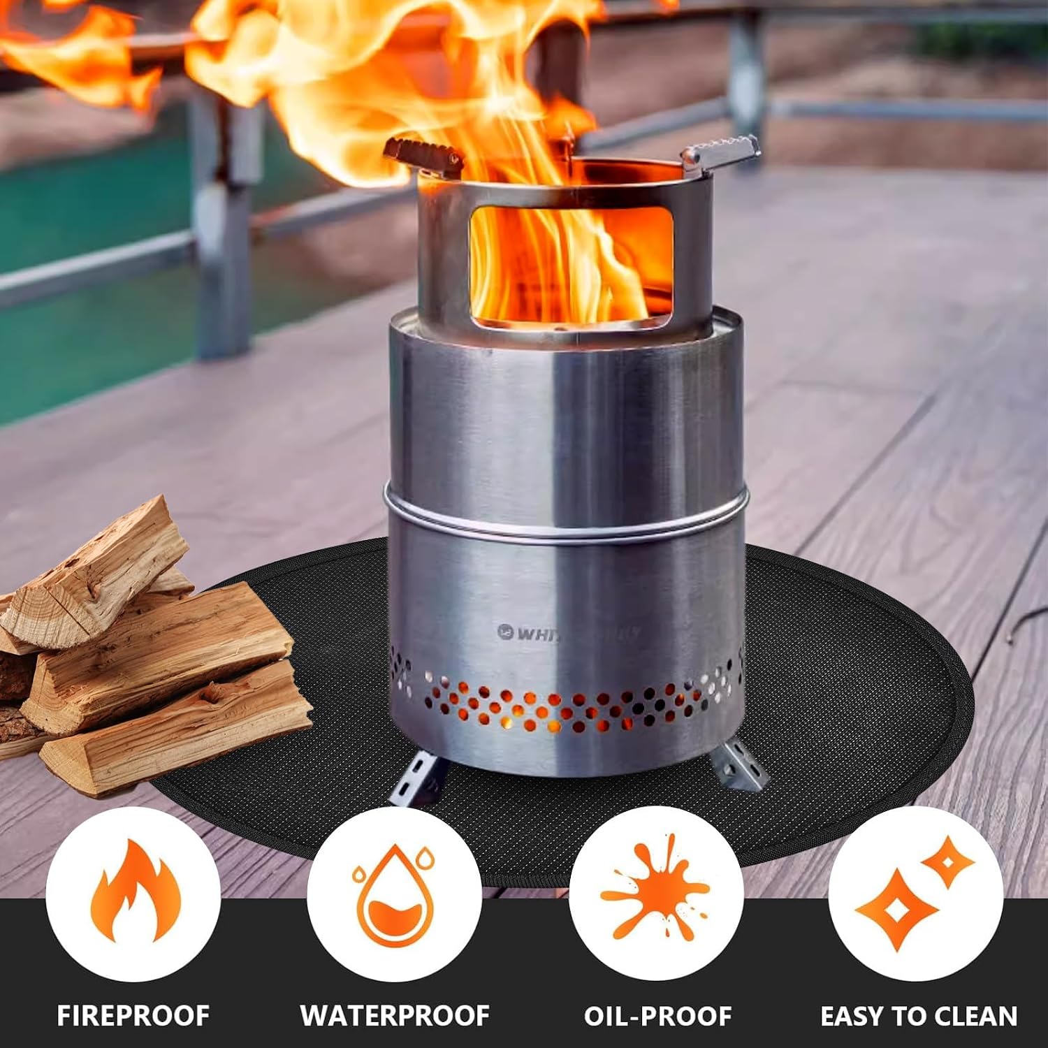 36" Round Fire Pit Mat Solo Stove Accessories