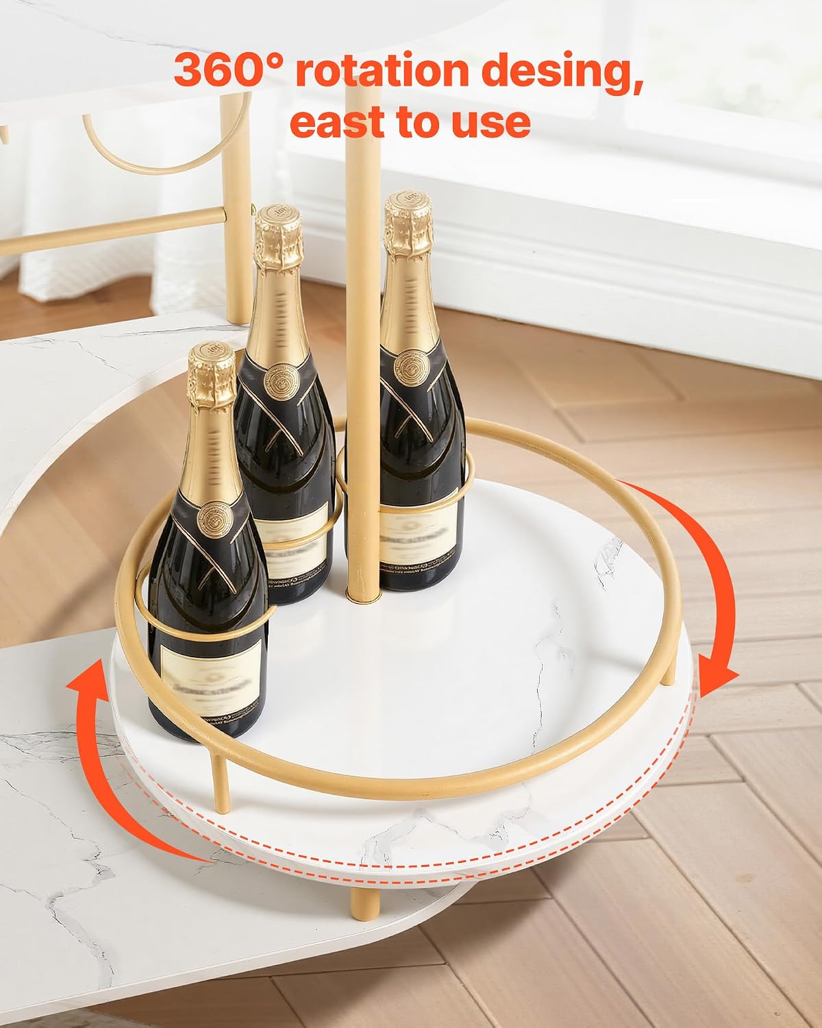 Bar Cart 3 Tiers Serving Carts Gold