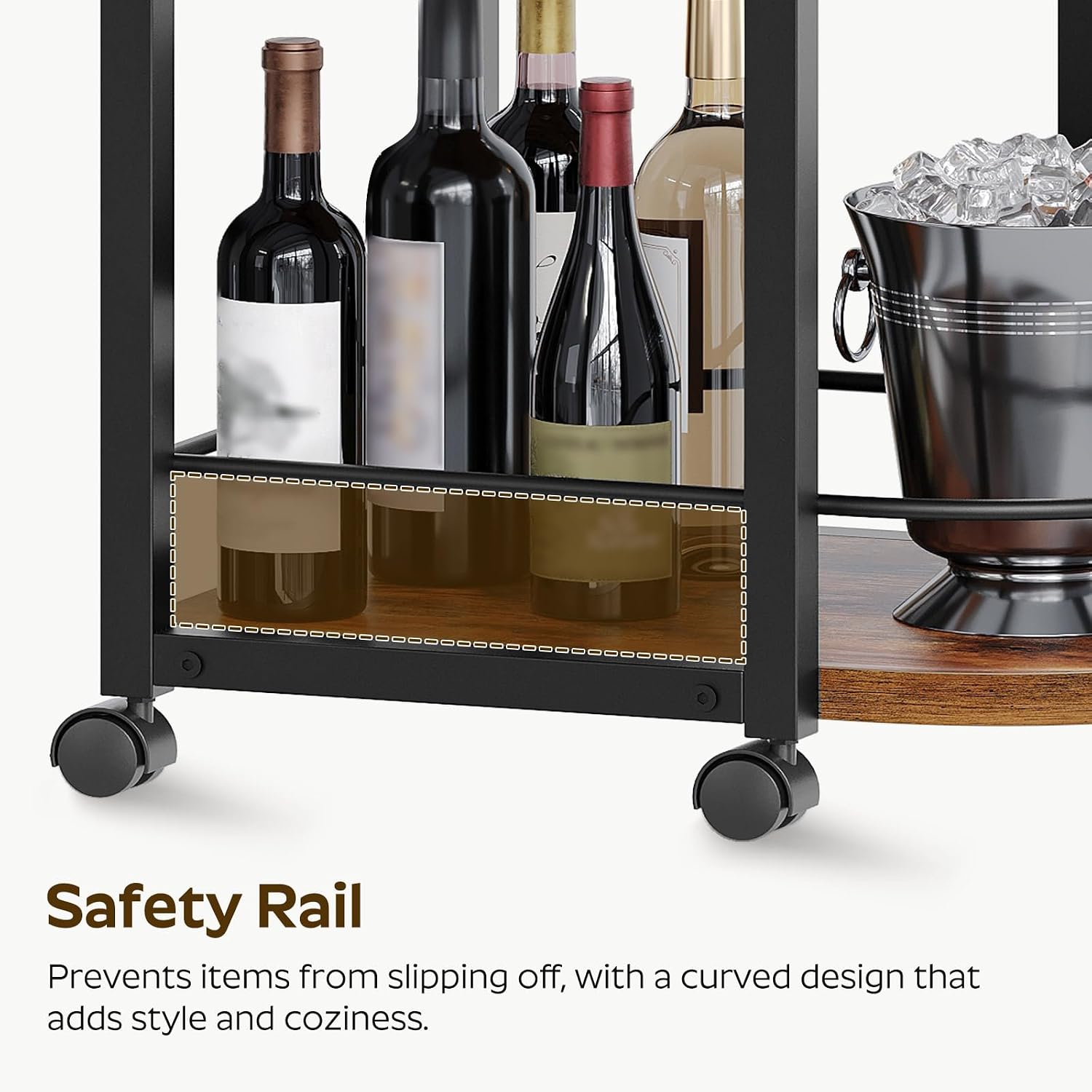 3‑Tier Bar Cart BC06BR