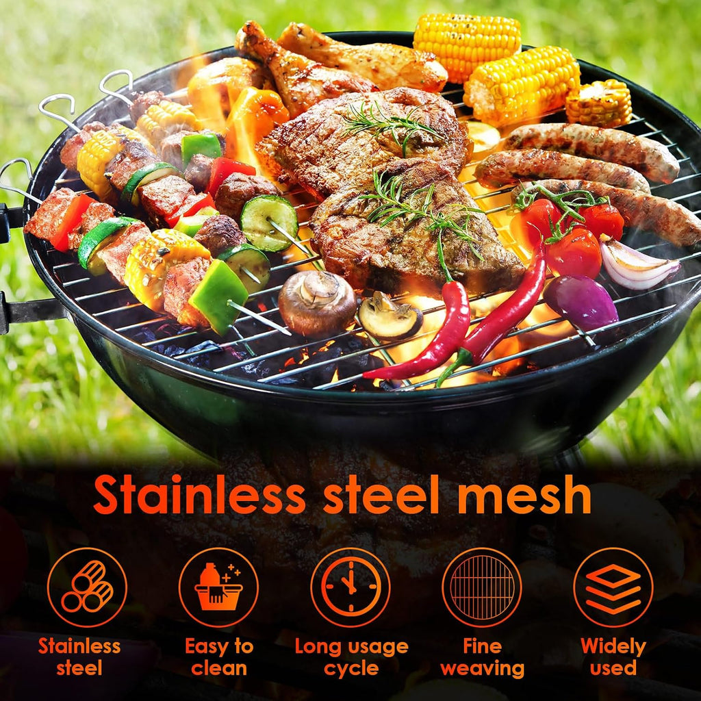 2Pcs 15.7" Stainless Steel Round Grill Grate