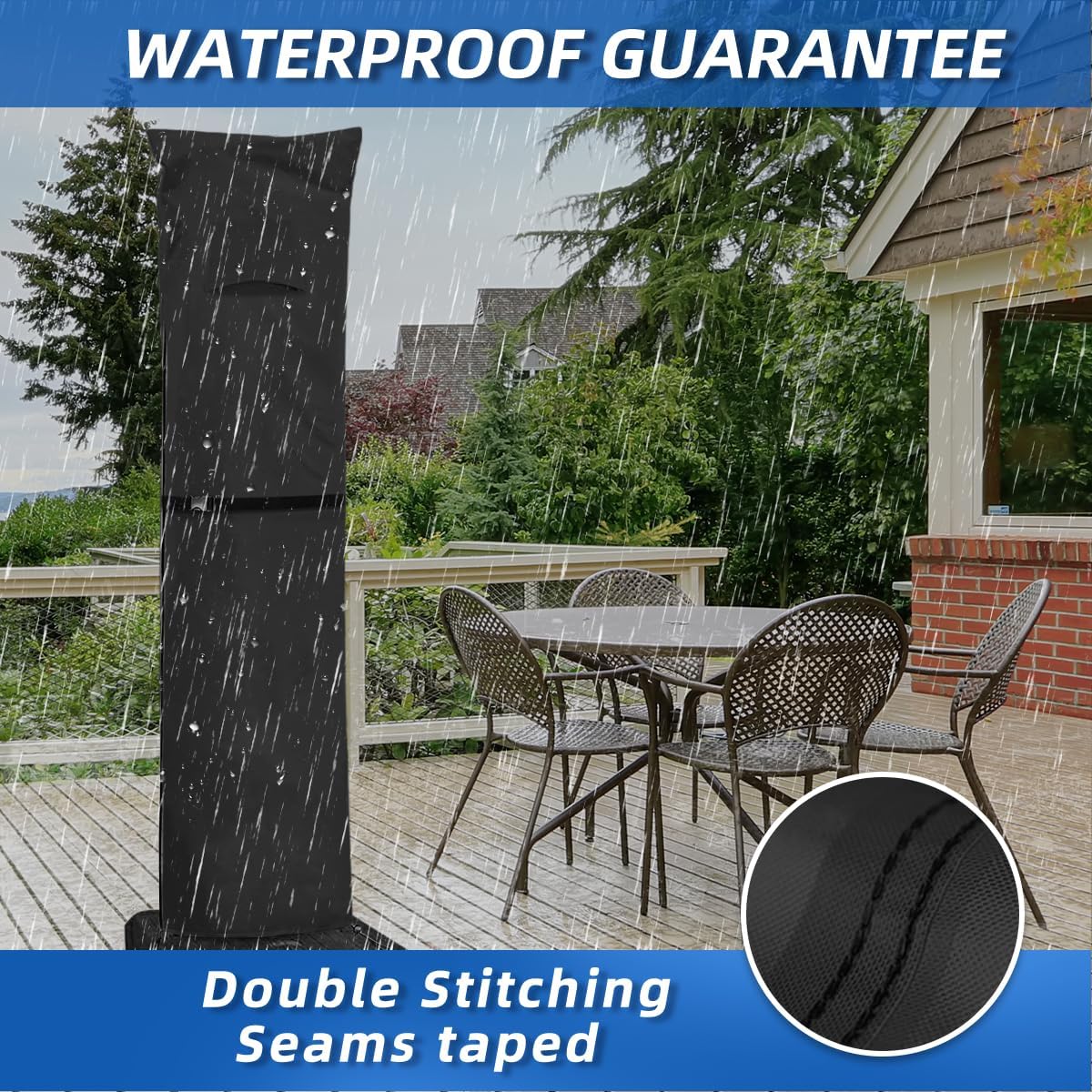 Patio Umbrella Parasol Cover 600D Waterproof