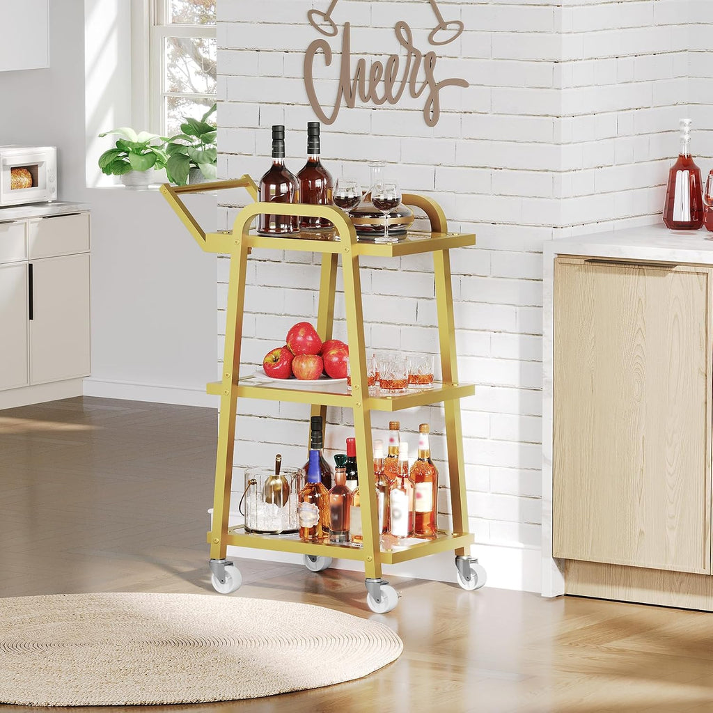 Bar Cart 3‑Tier Serving Cart
