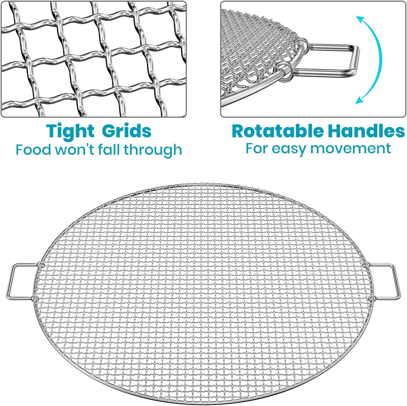 24" Round Stainless Steel Grill Grate