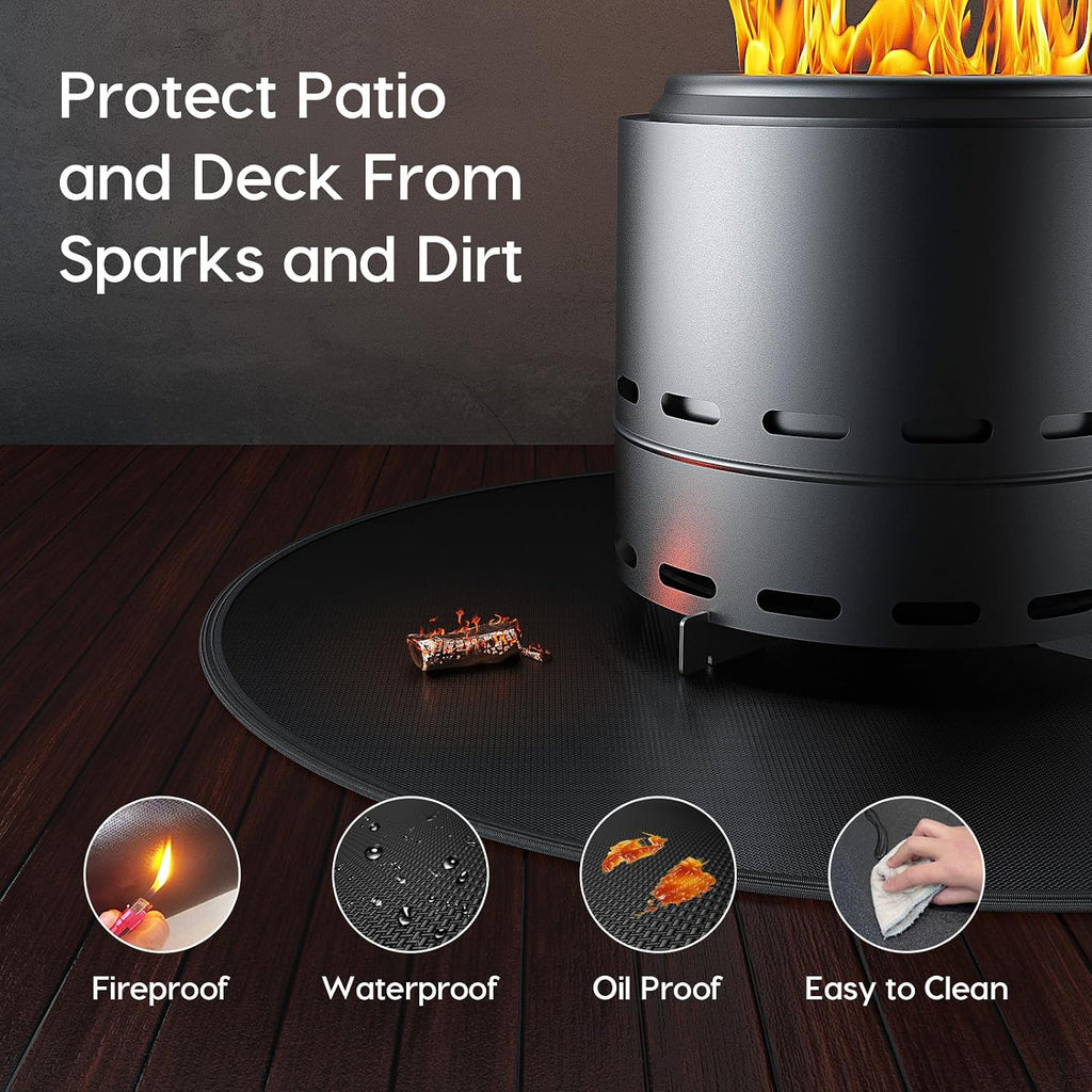 48" Fireproof Fire Pit Mat Deck Protector