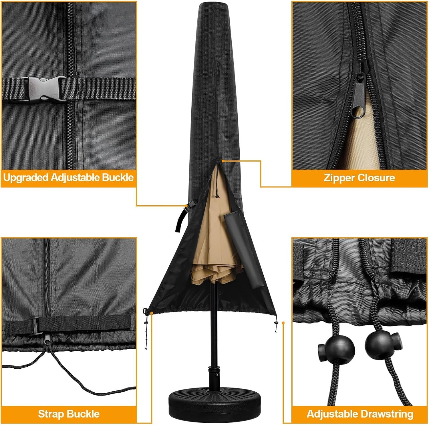 Patio Umbrella Cover 600D Heavy Duty
