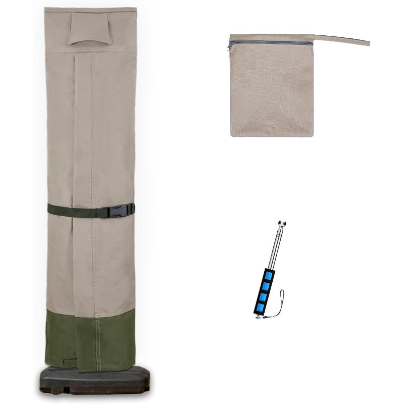 600D Patio Umbrella Cover Khaki‑Green