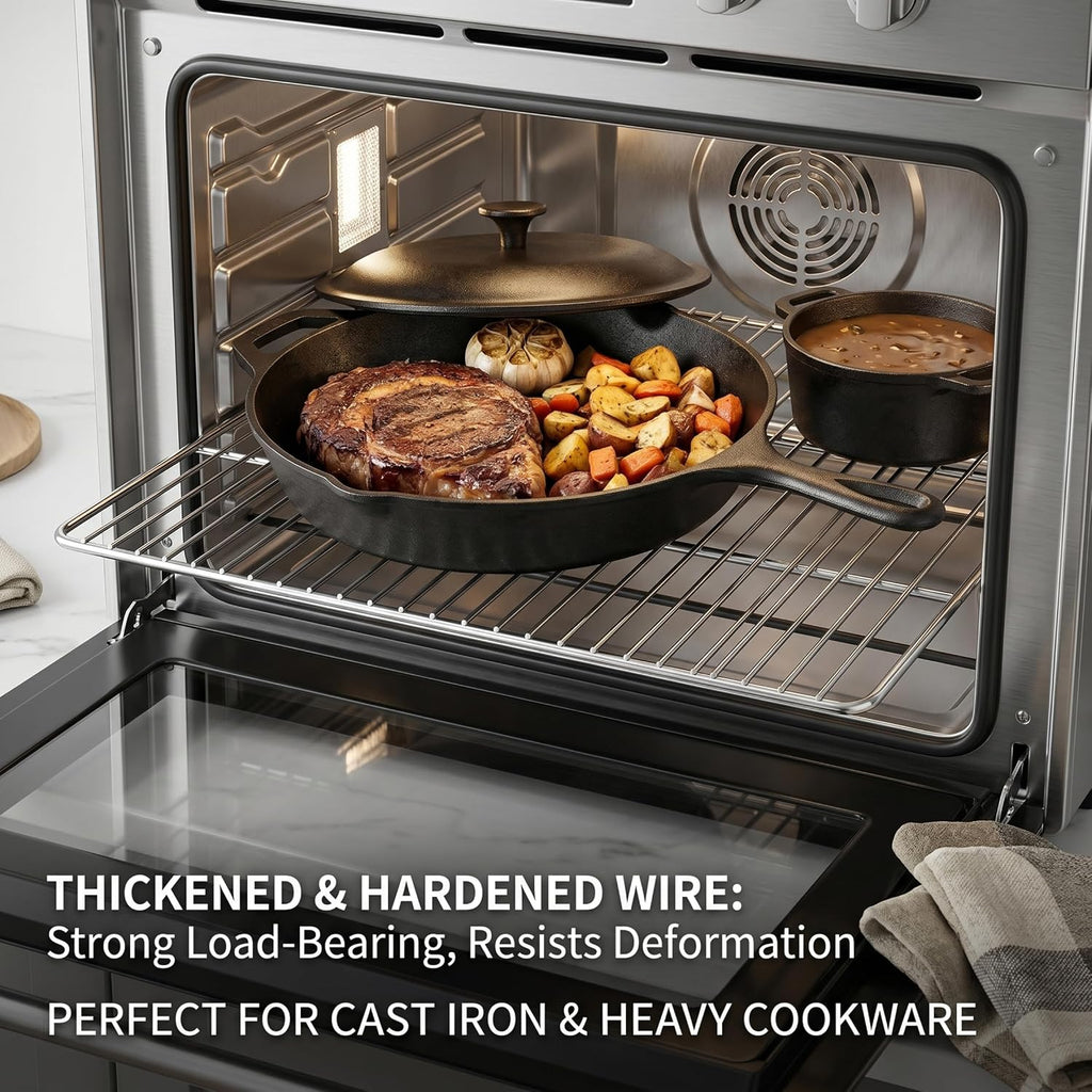 2Pcs 16x12" Heavy‑Duty Stainless Steel Grill Grates
