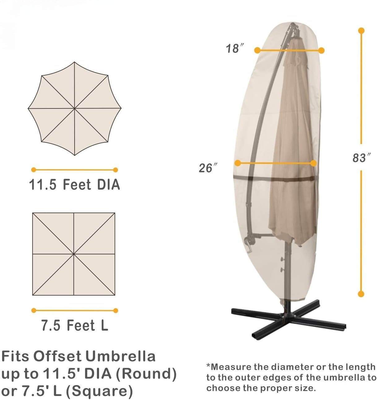 Patio Cantilever Umbrella Cover