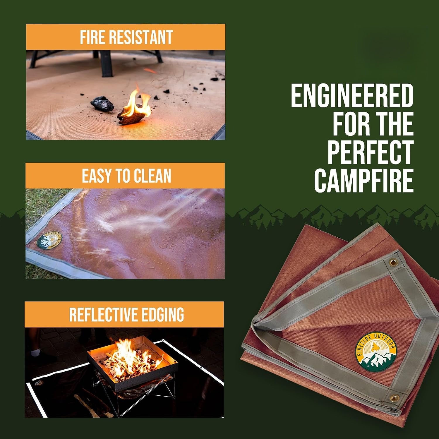 Outdoor 67"x60" Fire Pit Mat