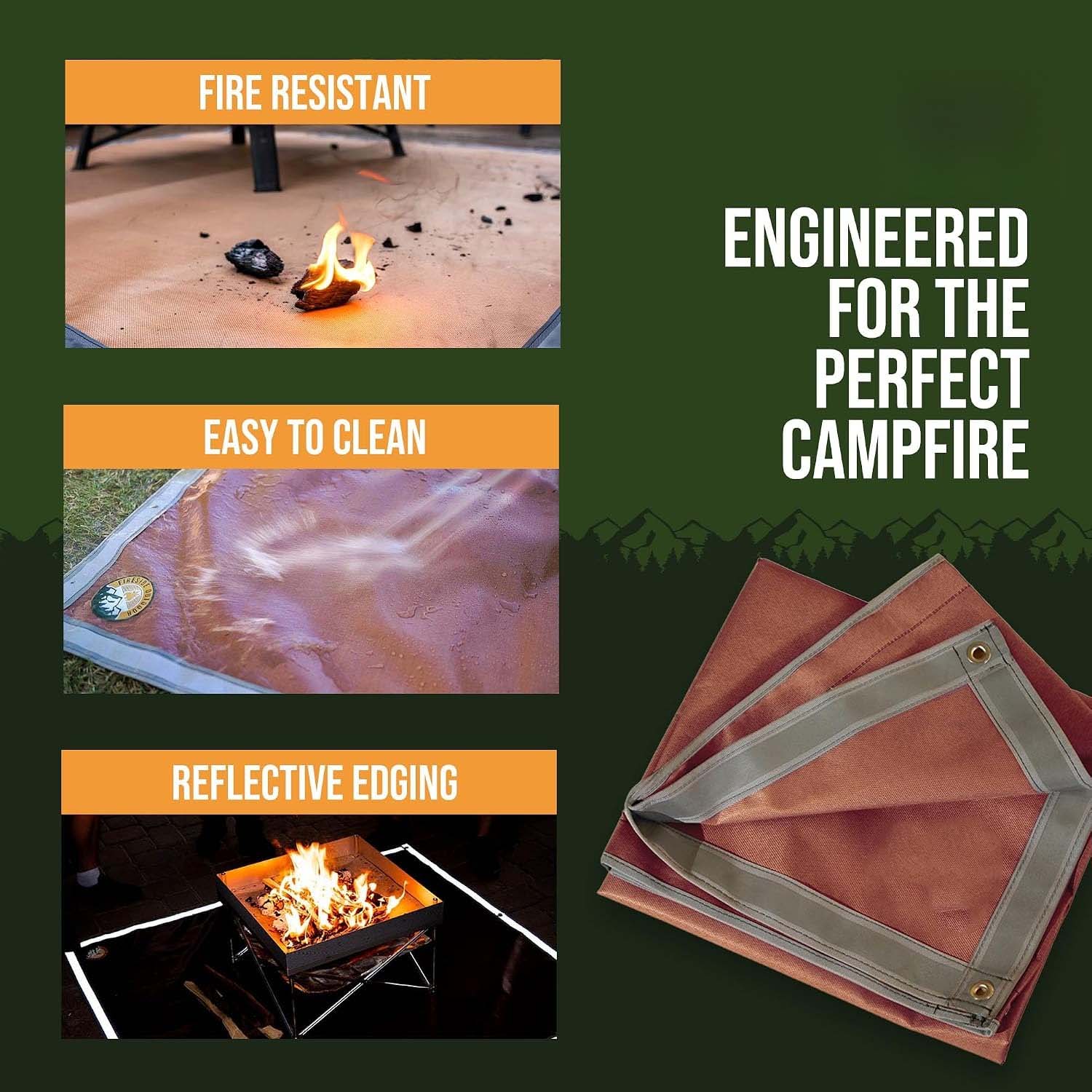Outdoor 67"x60" Fire Pit Mat