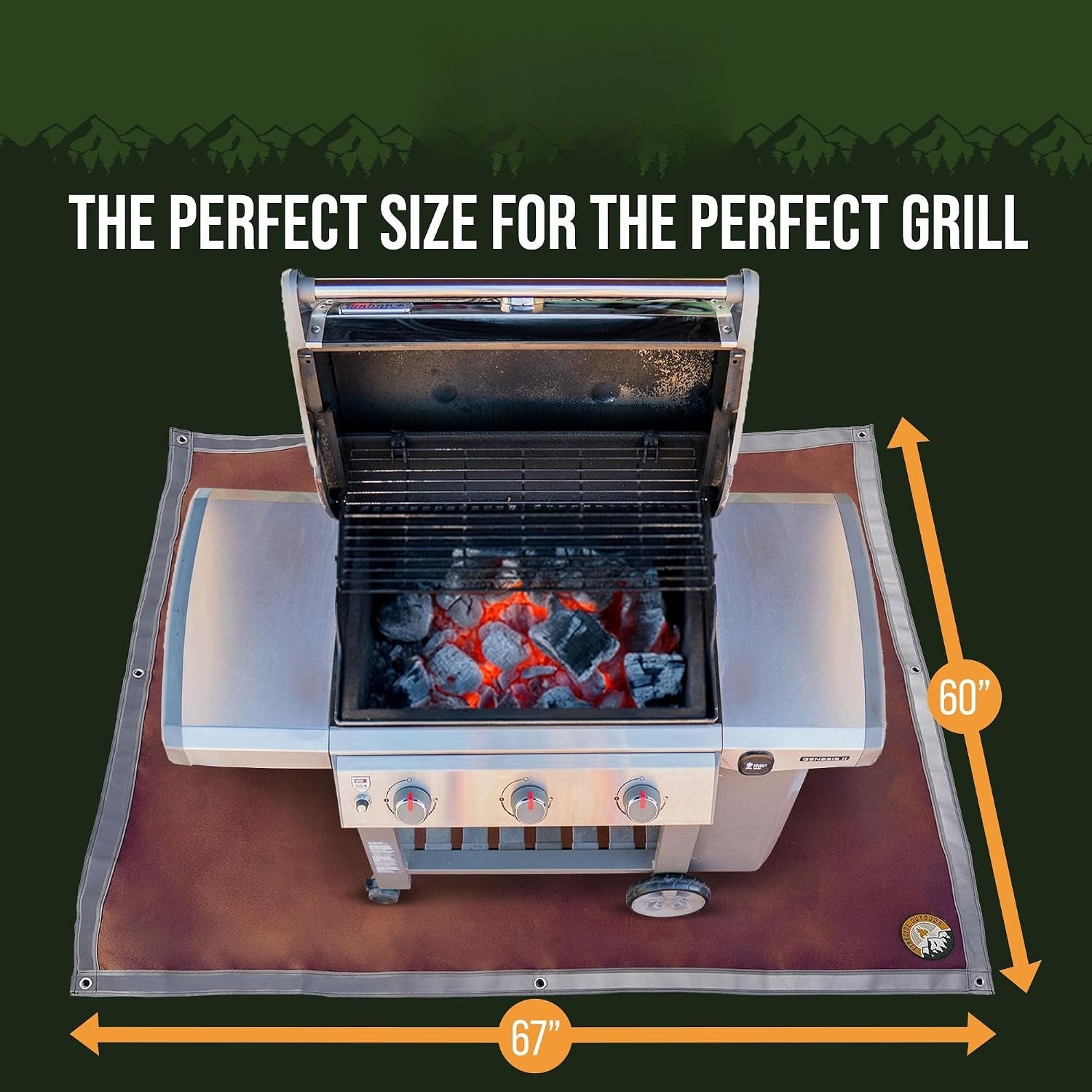 Outdoor 67"x60" Fire Pit Mat